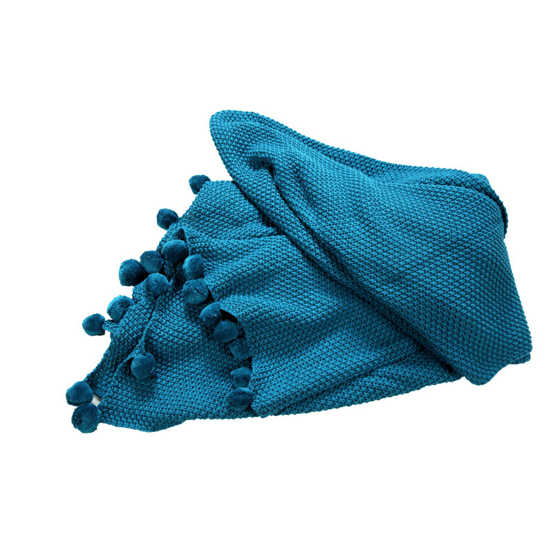 Jeté 100% coton, Bleu sarcelle