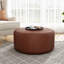 Repose-pieds rond en velours luxueux avec rembourrage en mousse moelleuse, parfait pour les espaces de vie modernes et polyvalents-1462922141