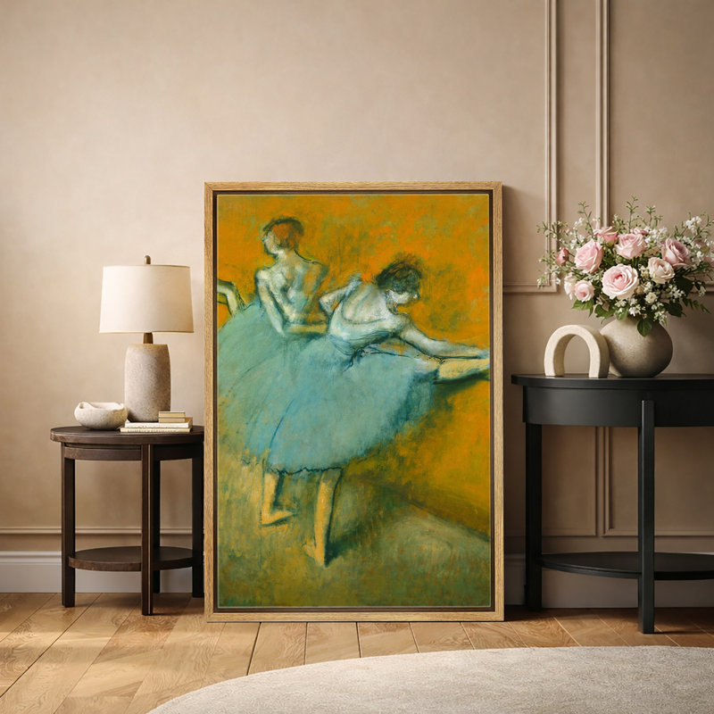 «Graceful Ballet Dancers», impression de figure impressionniste, reproduction d'art sur toile encadrée