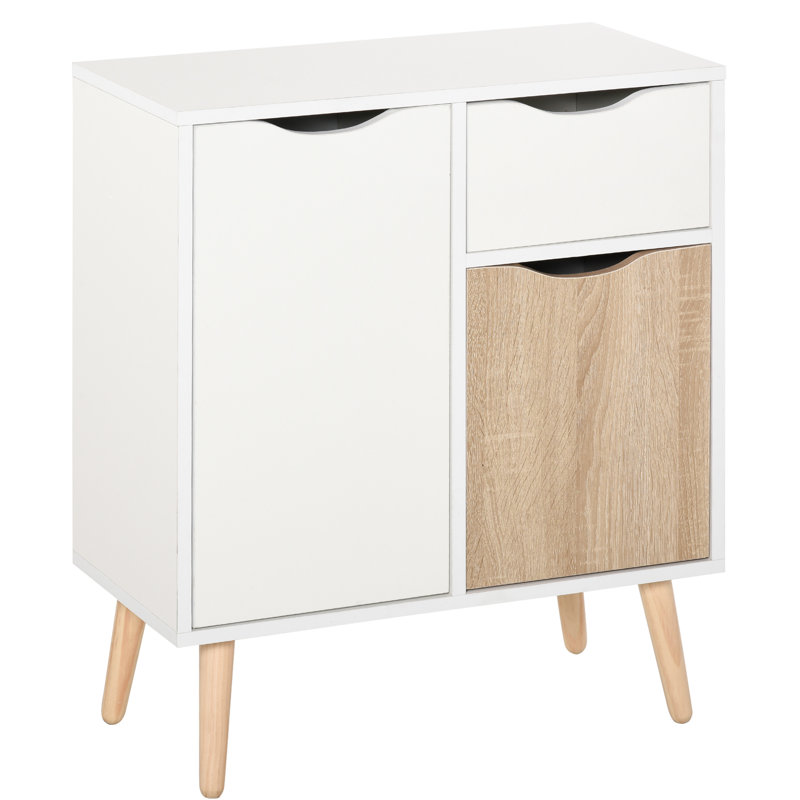 Ramsel 60cm Sideboard, White/Oak
