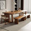 62.99" Brown Rectangular Solid Wood Dining Table-704886943