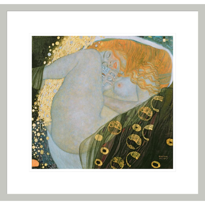 «Danae» par Gustav Klimt, impression giclée encadrée, 17.75" H x 18.5" W