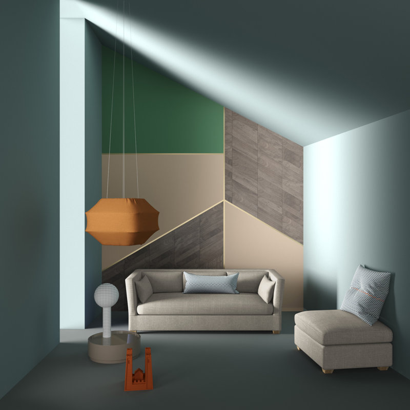 Canapé Rivington, Lin graphite carré, H 31 po x l 96 po x P 37 po, Brun foncé