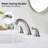 8-Inch 3 Holes 2 Handles Bathroom Faucet In Brushed Nickel - Solid Brass Build, Corrosion Resistance, Easy Installation, No-Splash Aerator 8" Widespread Hole Mount, Brass, To Corrosion, For Smooth