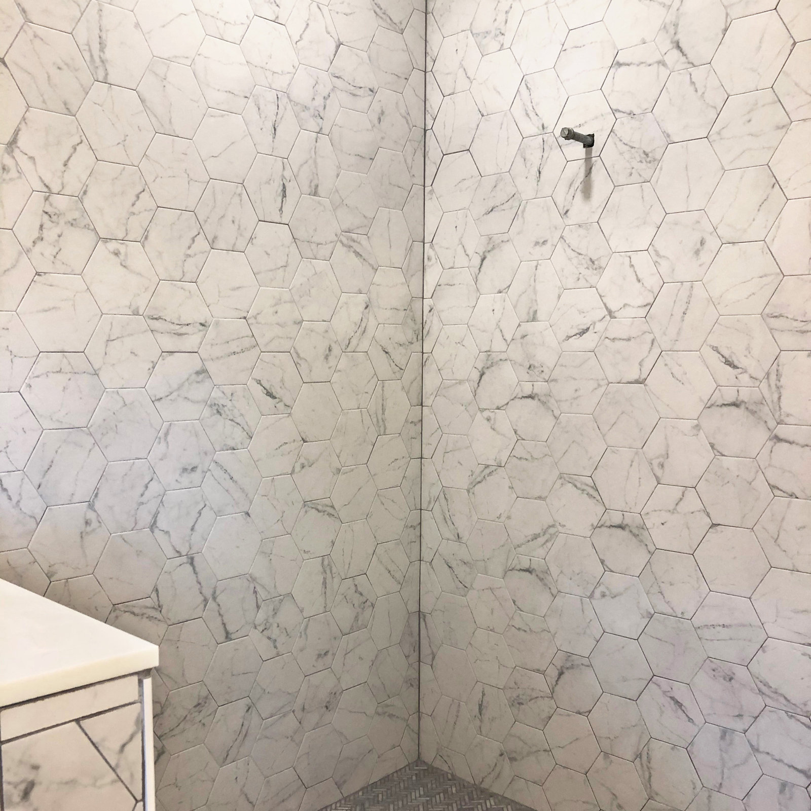 Classico Carrara 7" x 8" Porcelain Marble Look Wall & Floor Tile