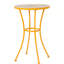 La table de bout de patio jaune en céramique et en fer ajoute une ambiance gaie de 21,94 po Grande construction