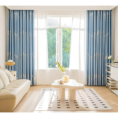 Matsje Cotton Blend Room Darkening Curtain Single Panel