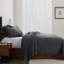 Ensemble de courtepointe rustique en coton couleur unie-90066922-105753391