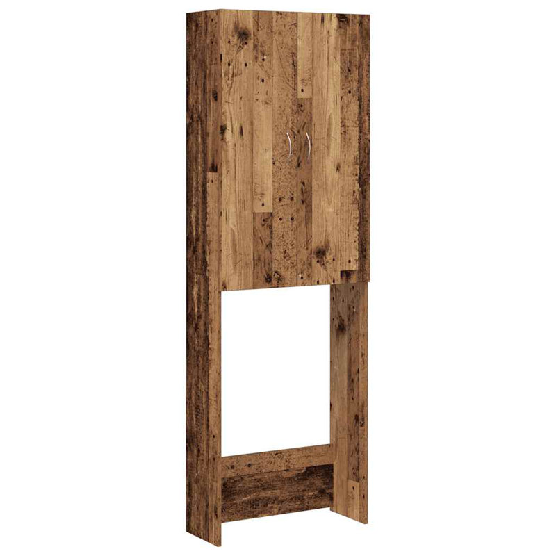 Awaab Solid Wood Linen Cabinet, Old Wood