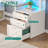 Ravleen 66'' W L-Shaped Computer Desk with Cube Shelves and Cabinet-1242565577
