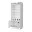 Élégante armoire de bar blanche avec capacité de rangement supplémentaire - 3 tablettes, 5 bouteilles, organisateur de verrerie efficace