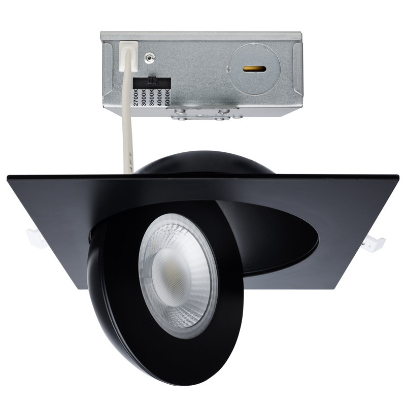 Ensemble d'éclairage encastré 6 "Ultra Slim, Noir