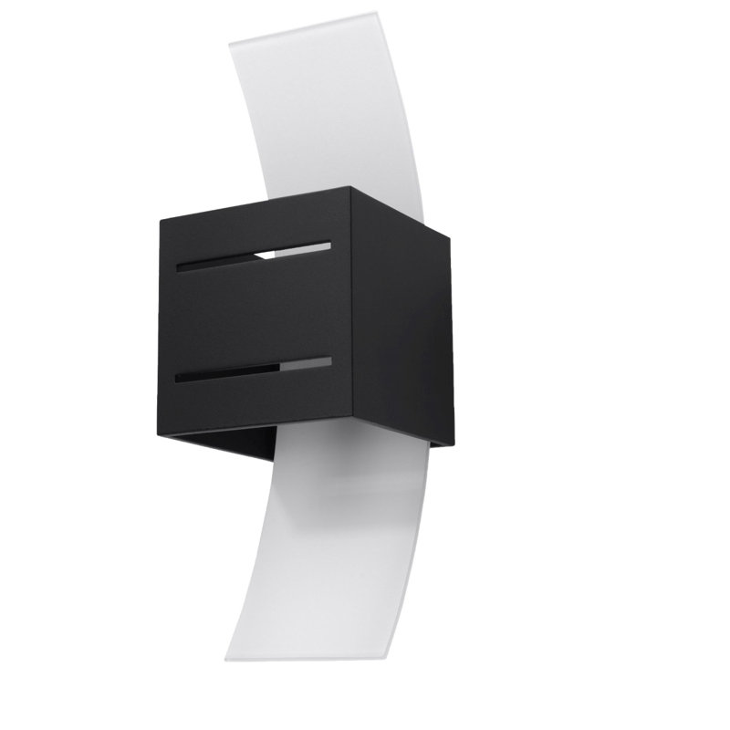 Loreto Plastic Flush Mounted Sconce, Black