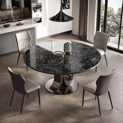 Italian style luxury round dining table sets