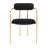 Bellatrix 18'' H Velvet Upholstered Metal Armchair-343536721