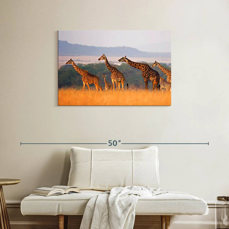 Crowle Giraffe Family Travel, H 24 po x l 36 po