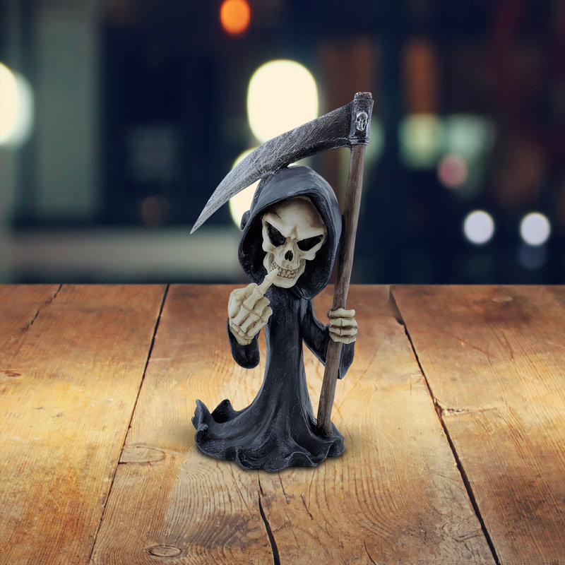 8.5"H Grim Reaper with Scythe Figurine