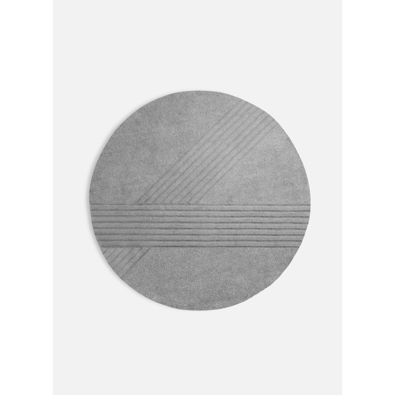 Gray Kyoto Rug, Round 8'2"
