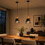 Luminaire suspendu conique en métal à 1 lumière avec texture de bois-267659232