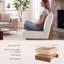 Fauteuil d'appoint moderne, fauteuil lounge rembourré avec base en bois massif, chaise d'appoint pour salon-2017794707