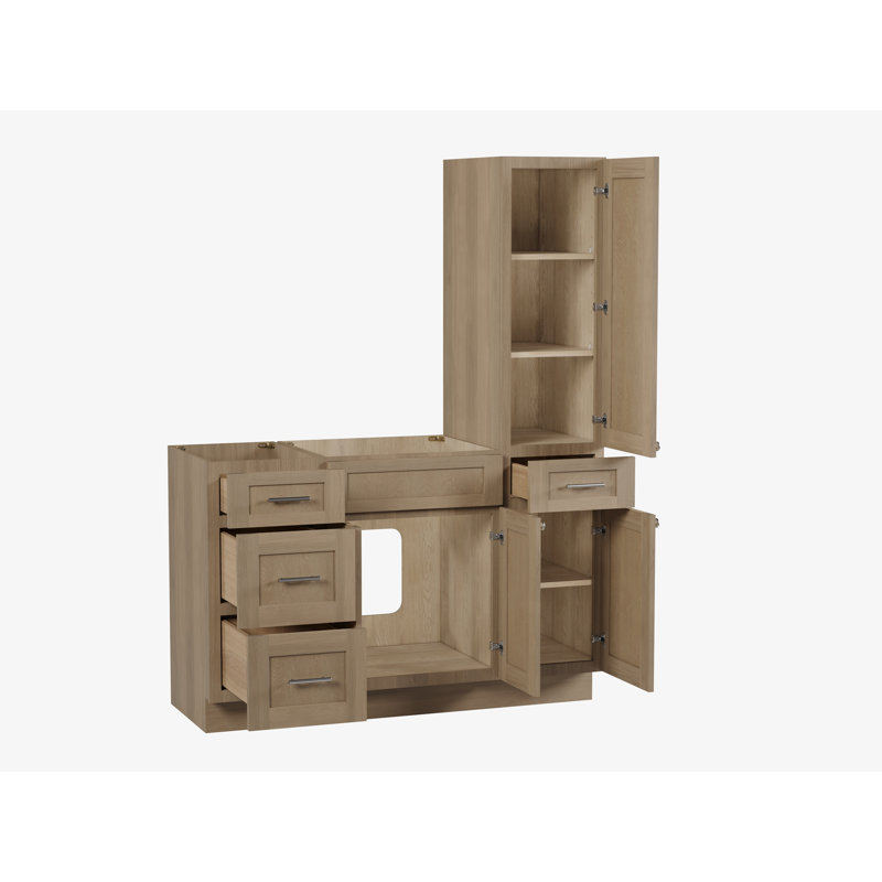 Meuble-lavabo simple 54 po Disar, Chêne naturel