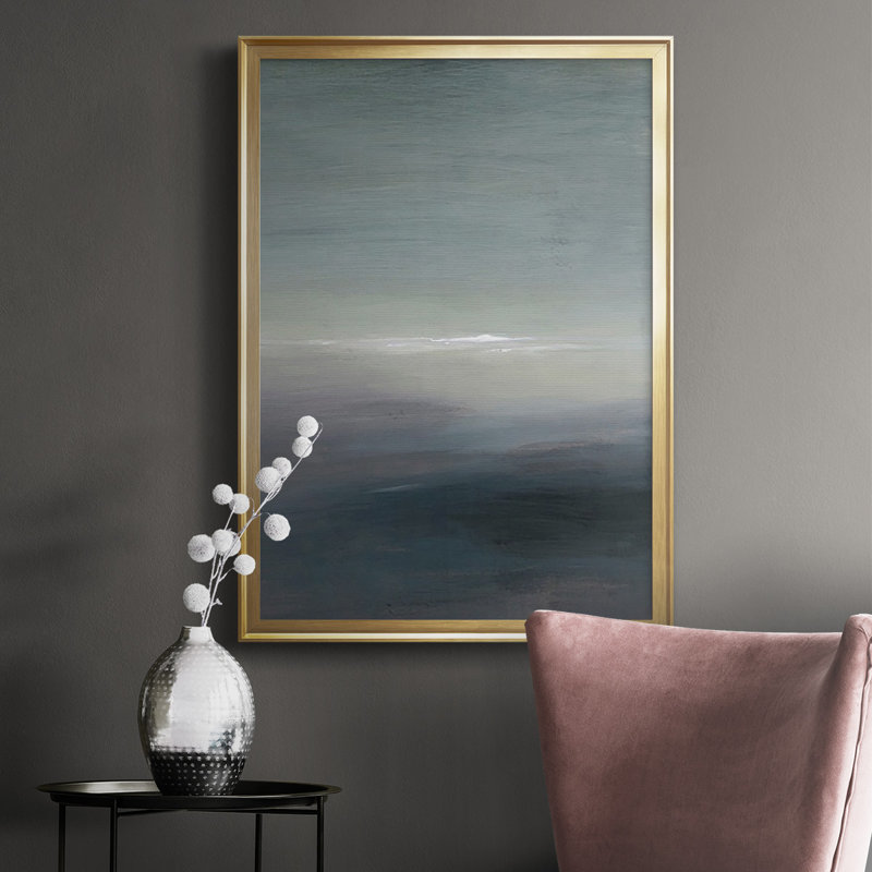 Windy Moor II, reproduction encadrée de qualité supérieure - prête à être accrochée, Or, H 42,5 po x l 30,5 po x P 1 po