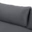 Lit de jour 3 places avec accoudoirs en rotin (coussin gris foncé)-970390332