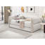 Luxueux lit de jour moderne 1 pièce avec lit gigogne escamotable et capitonné avec garniture cloutée et mobilier de salon-322222073