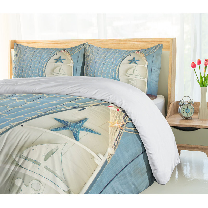 Coastal Polyester Duvet Cover, Queen