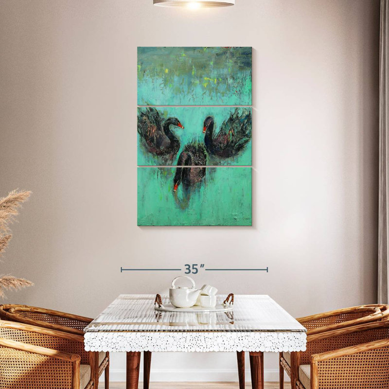 Brampt Black Swans, 45" H x 28" W