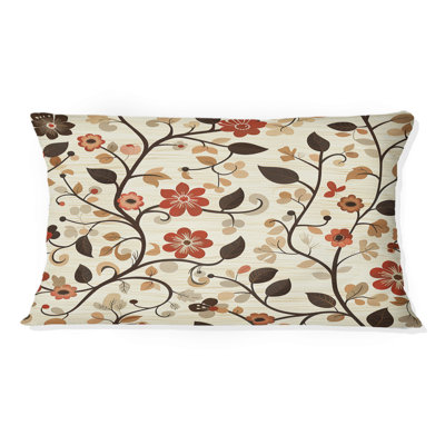 Oreiller lombaire transitionnel brun et beige