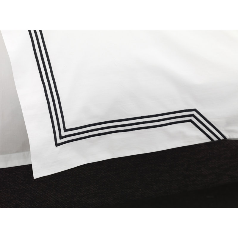 Tessa Sheet Set, White/Black, Full Sheet Set + 2 Pillowcases