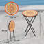 Outsunny Mosaic Outdoor Garden Table 35.5cm Round Coffee Table Orange