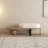 White Brown Upholstered Bench-1114949361