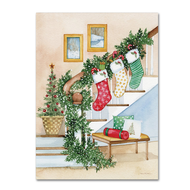 « night before christmas ii », reproduction sur toile tendue, H 19 po x l 14 po