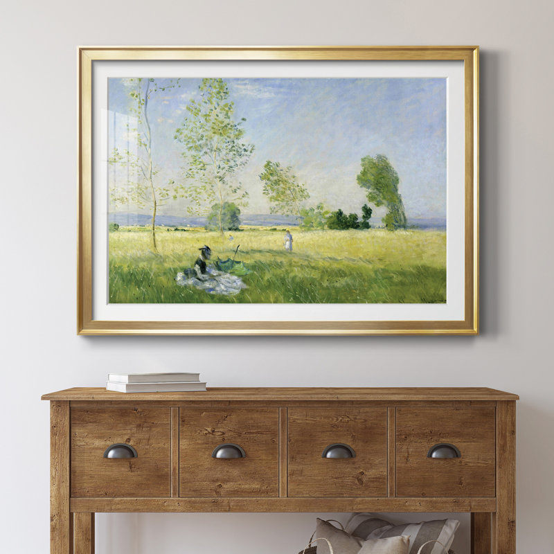 Été - Cadre photo, reproduction d'art sur papier, Doré, H 30,5 po x l 42,5 po x P 1,5 po