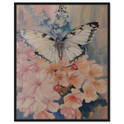 Moonstone Monarch Canvas Spring Floral Art by Art Remedy