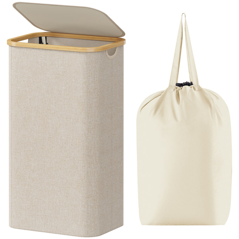 Laundry Hamper And Waste Basket Set, Beige