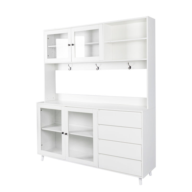 Grande huche de cuisine l 63 po, Blanc