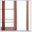 Vitrine lumineuse Curio Cabinet avec espace de rangement ouvert, pieds en bois massif