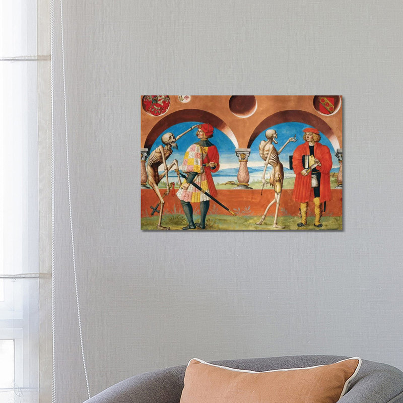Death, Knight and Jurist from the Dance of Death Cycle, 1649 1 Piece Wrapped Canvas Painting