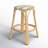 Alastair 24" Rattan Counter Stool - Tan/White Stripe/ Natural Rattan Frame-88071865-88071842