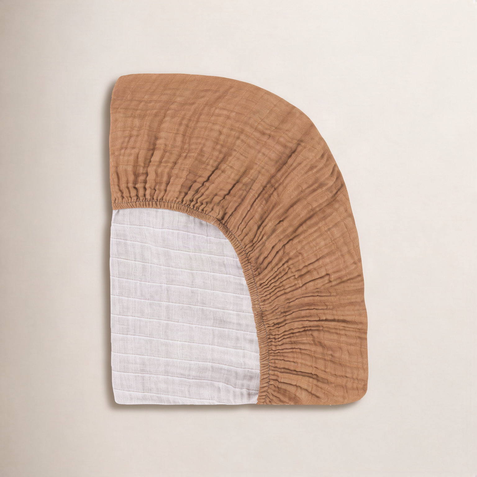 Burnt Sienna Muslin Crib Sheet