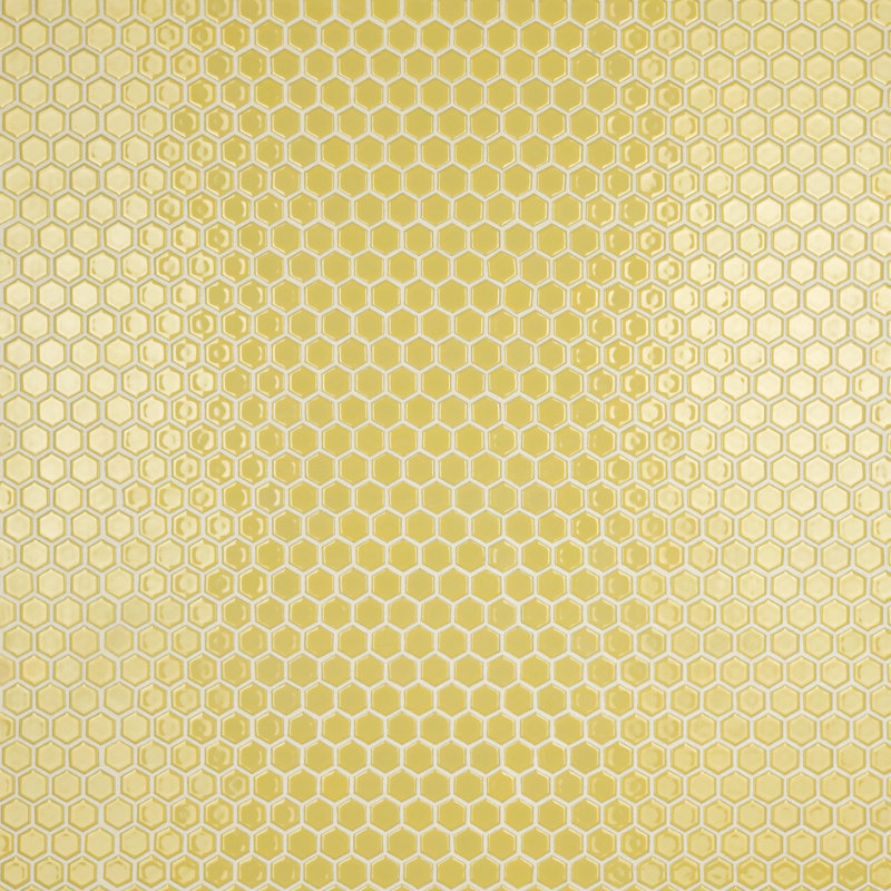 Hudson 1" Hex 11-7/8 " x 13-1/4 " Porcelain Mosaic Floor and Wall Tile, Vintage Yellow