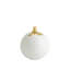 Dipped Golden Crackle/White Sphere Vase-Lg-124931391