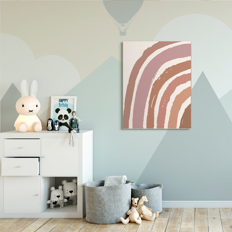 Arc-en-ciel désertique, Toile tendue, H 48 po x l 36 po x P 1,5 po