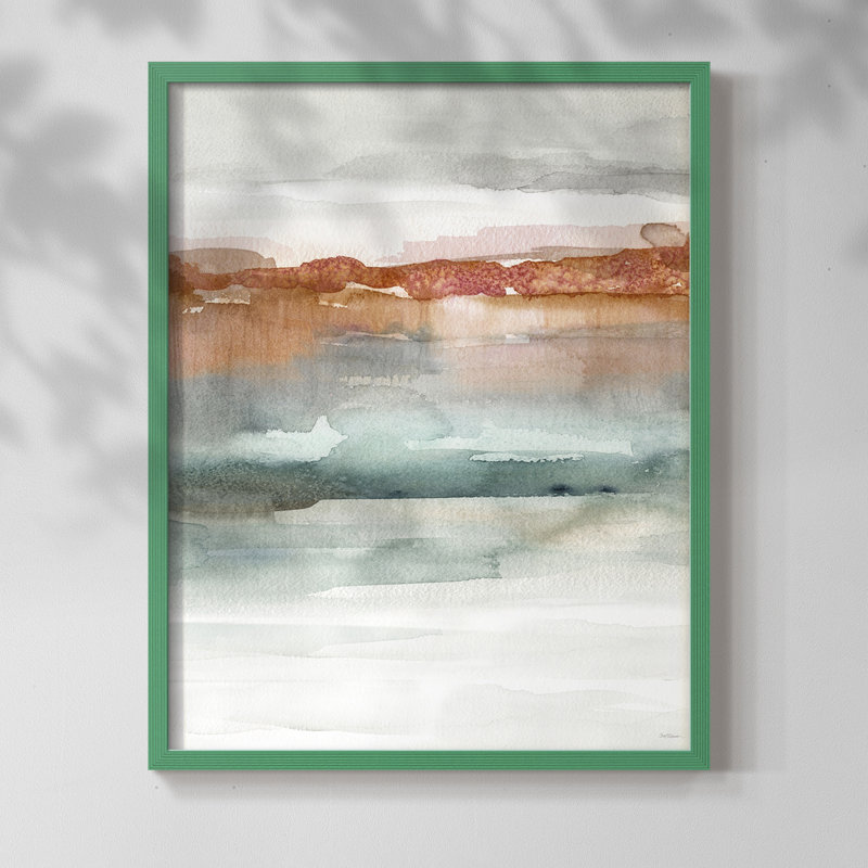 «Cinnabar Sundown», reproduction encadrée - bois massif, H 15 po x l 12 po, Vert