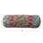 Stonewashed Cotton Voile Bolster Pillow With Suzani Pattern And Hand-Embroidered Kantha Stitch