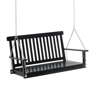 Balançoire suspendue extérieure pour 2 personnes – Banc suspendu, balançoire de jardin résistante aux intempéries pour terrasse, balcon ou arbre