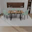 Ensemble de table de salle à manger en bois aggloméré de 55 po avec ensemble de 4 pièces de table de salle à manger en bois foncé